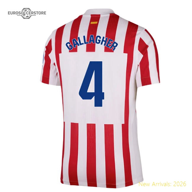 2025-2026 Madrid Atletico Madrid Home Kit Shirt (Gallagher 4)