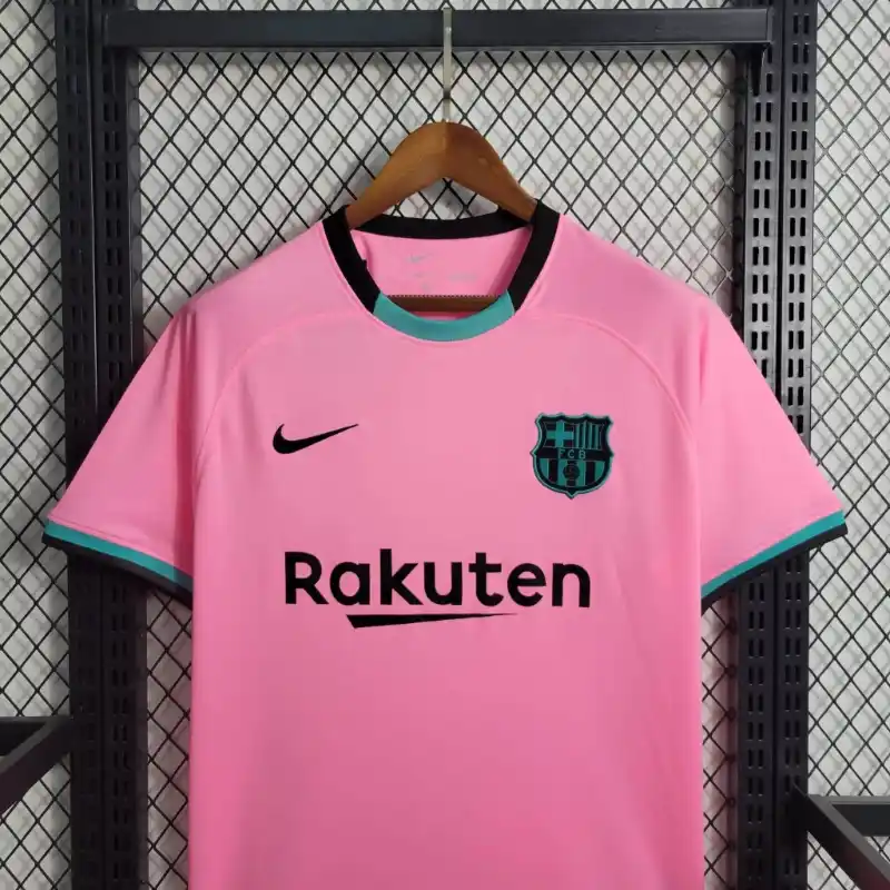 2020-2021 Barcelona Pink Soccer retro kit