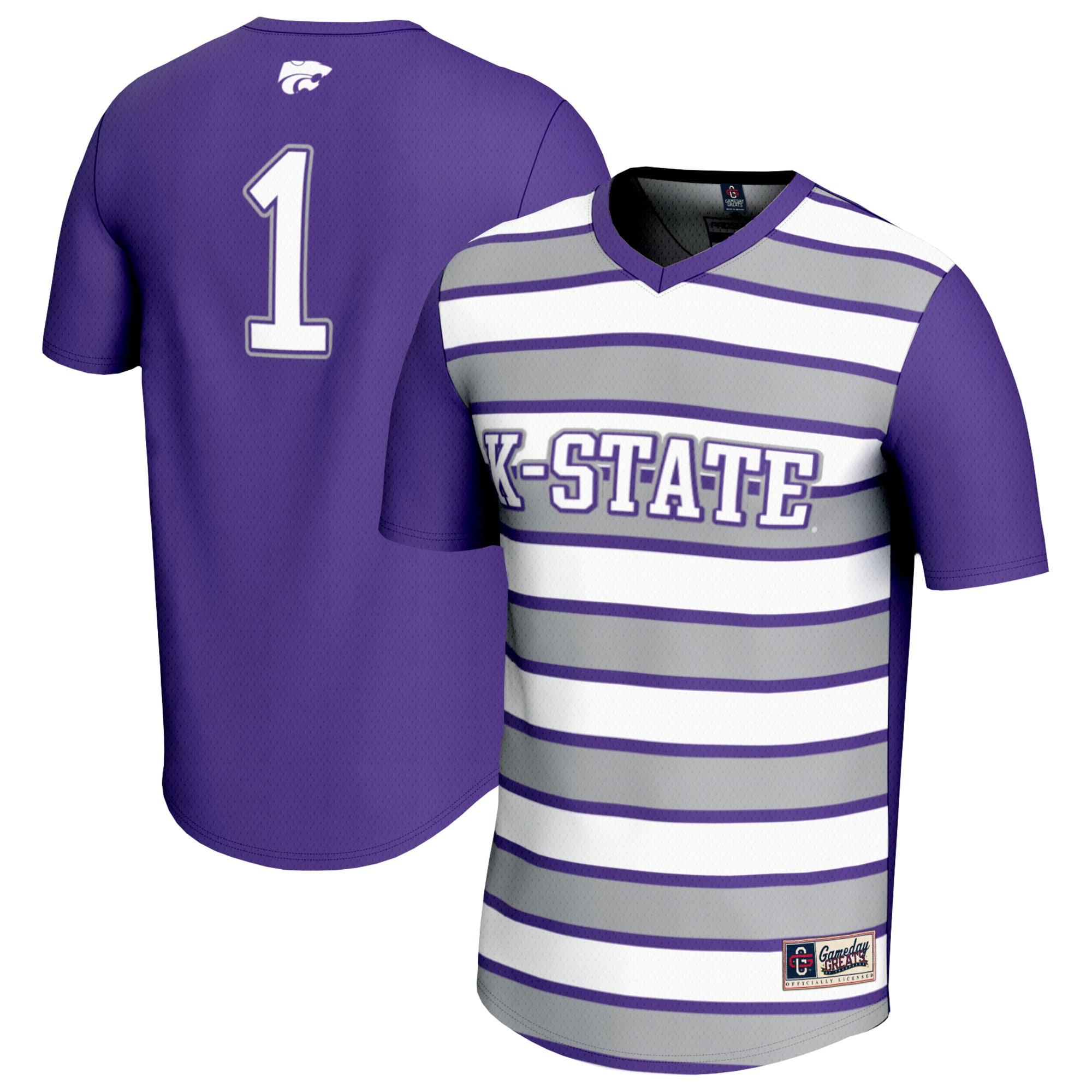 [SJH] Kansas State Wildcats GameDay Greats Youth Lightweight Soccer Fashion Jersey - Purple