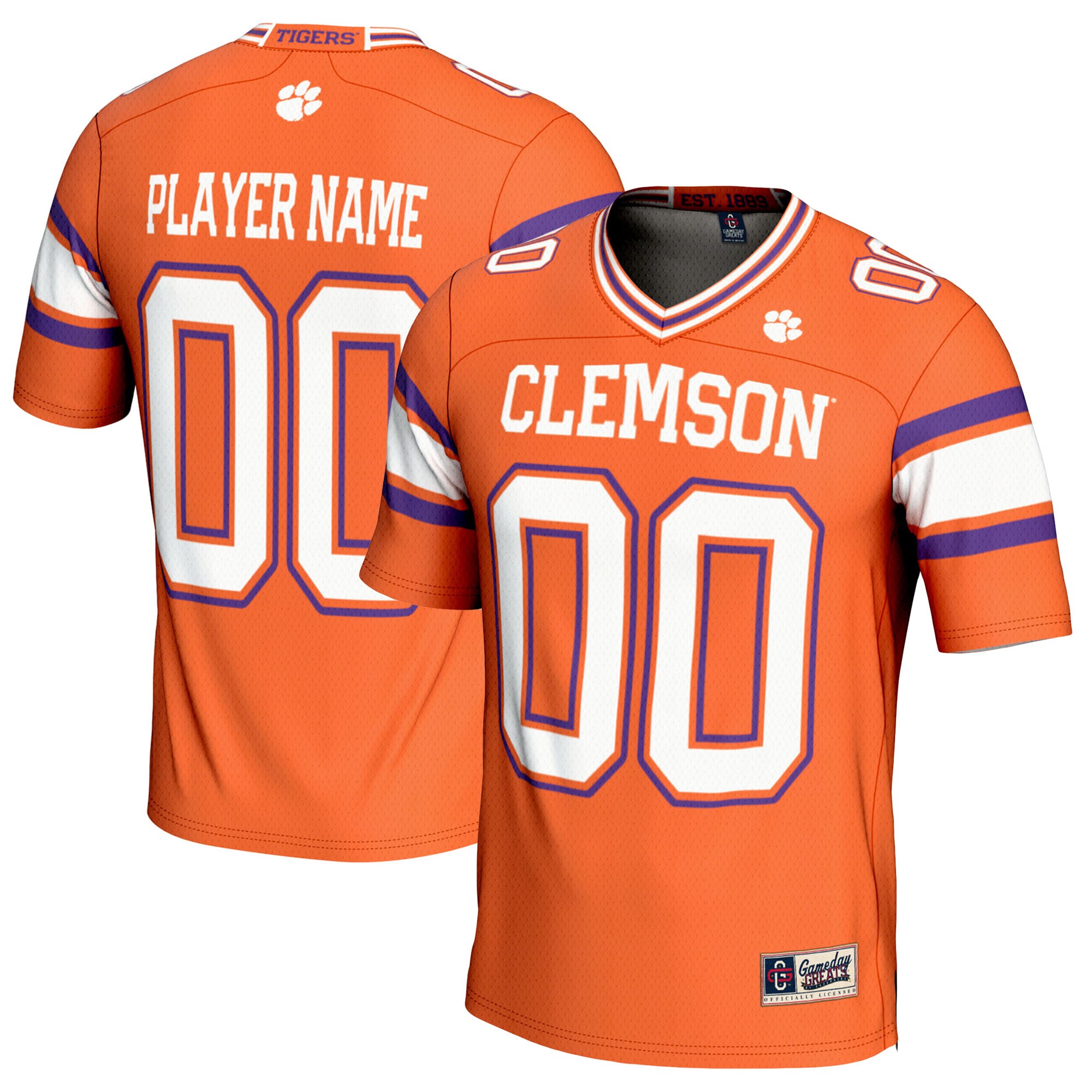 [DDG] Clemson Tigers GameDay Greats NIL Pick-A-Player Football Jersey - Orange