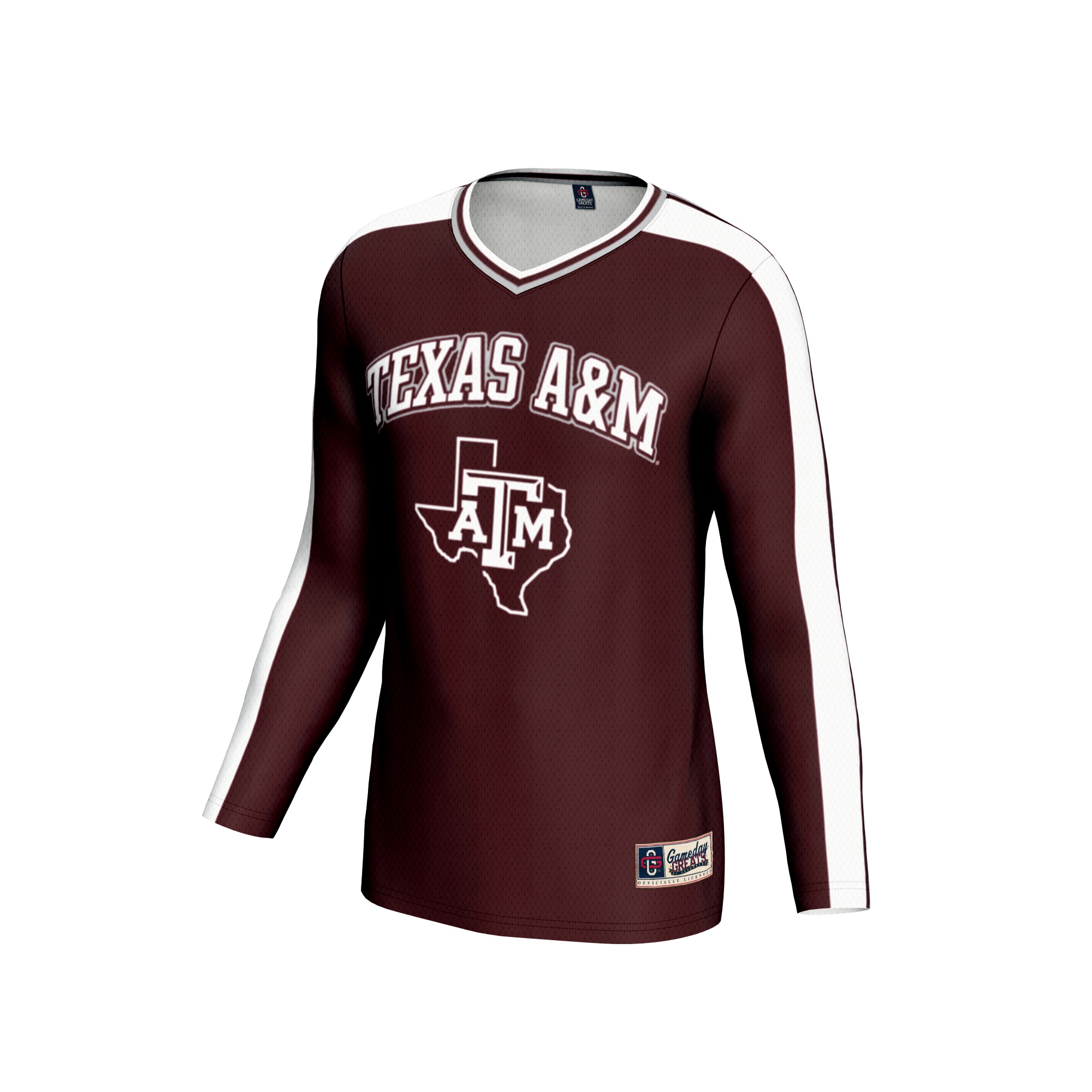 [DDG] Texas A&M Aggies GameDay Greats Youth #12 Lightweight Volleyball Fashion Jersey - Maroon