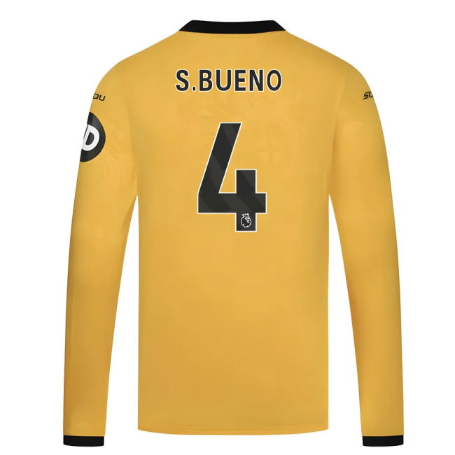 Top Tier Replica Wolves Wolves Long Sleeve Home Shirt S Bueno #4 2...