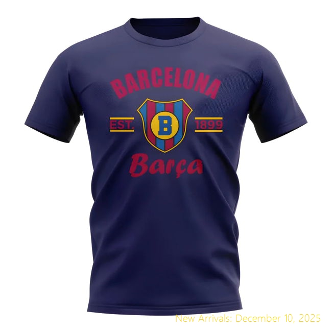 Barca Barcelona Established Football T-Authentic Shirt (Navy)