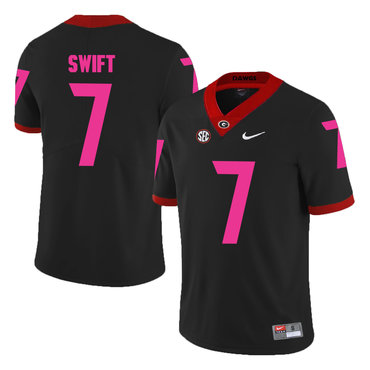 Men's Georgia Dawgs Black 2024 premium None #7 comfortable Jersey