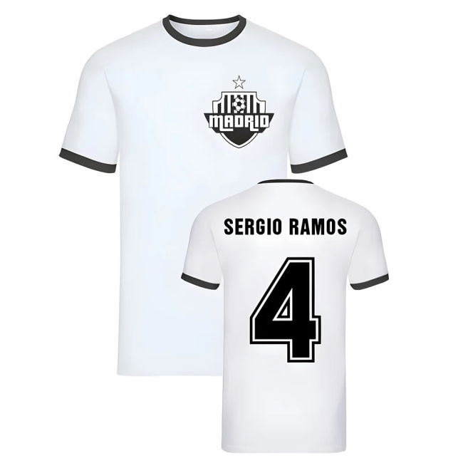 Sergio Ramos Madrid Ringer Tee (White) | Performance | Classic Style