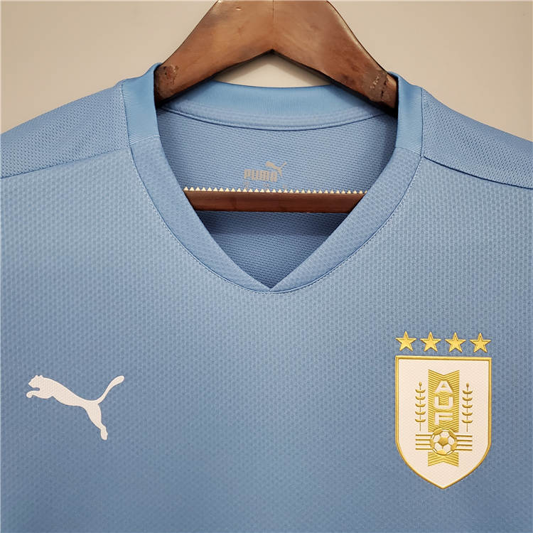 Moisture Wicking Uruguay 2021 Home Kit Soccer Jersey Blue Football