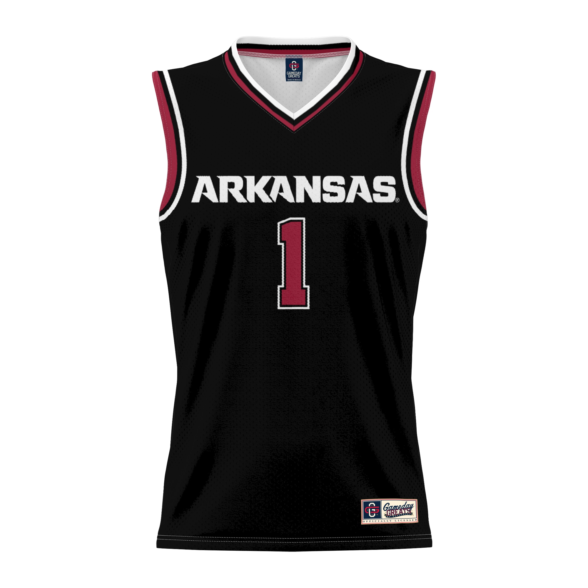 [DDG] Arkansas Razorbacks GameDay Greats Lightweight Basketball Jersey - Black