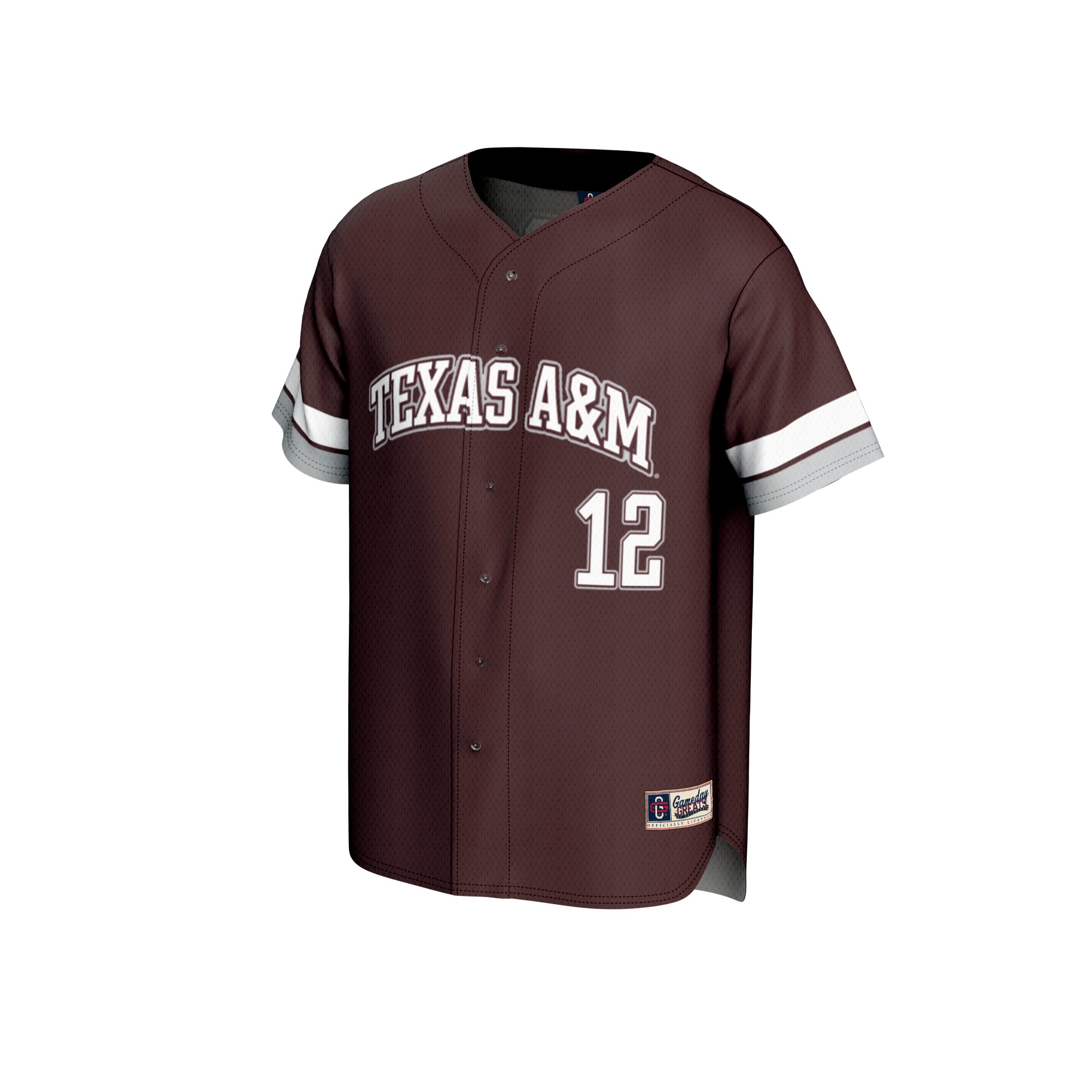 [NJP] Texas A&M Aggies GameDay Greats Youth Lightweight Collegiate Baseball Fashion Jersey - Maroon