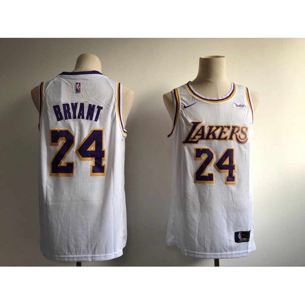 Collector's Item Men's Lakers #24 Kobe White Basketball Jersey