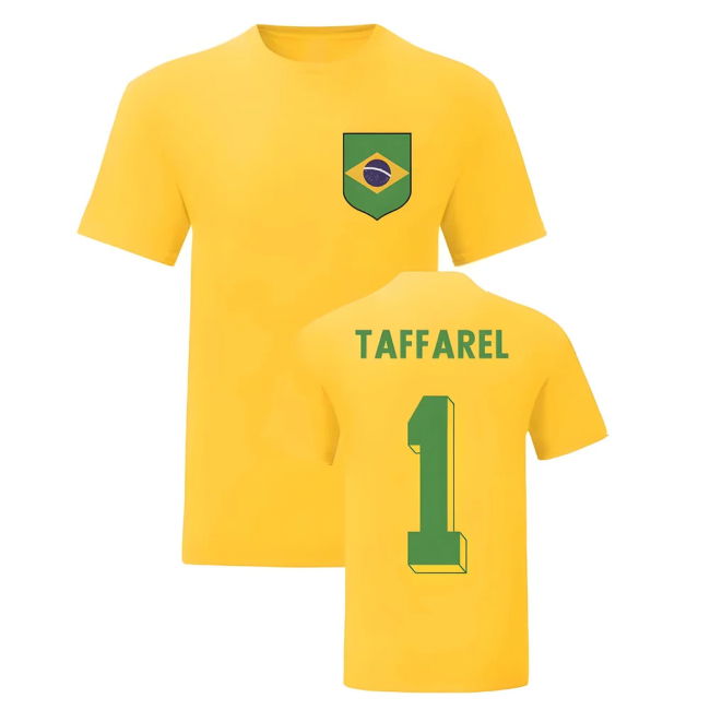 Football Taffarel Brazil National Hero Tee\'S (Yellow) High