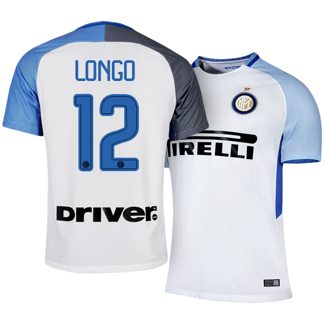 Inter Milan Away 201718 12 Samuele Longo Soccer Jersey Shirt -