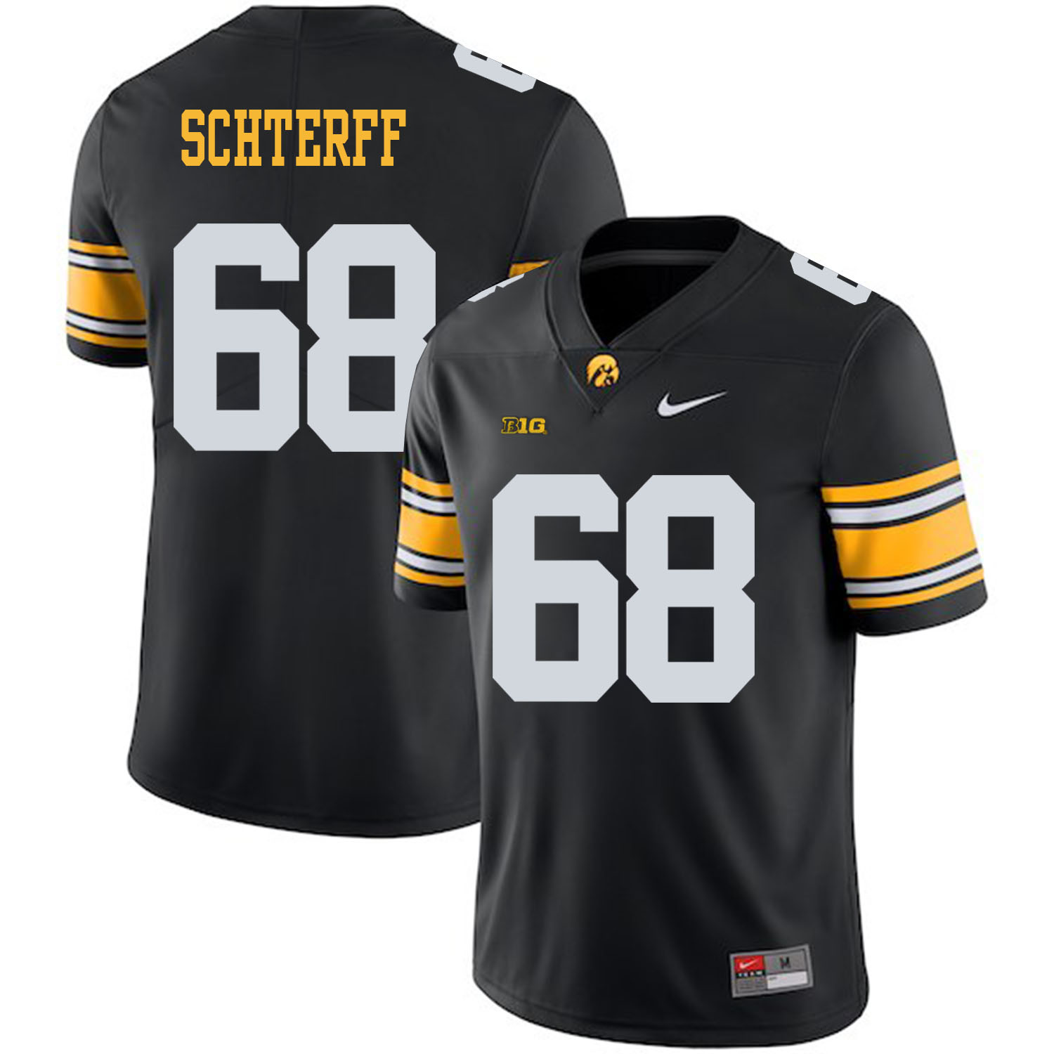 Men's None #68 Brandon Scherff Black 2024 premium embroidered Jersey