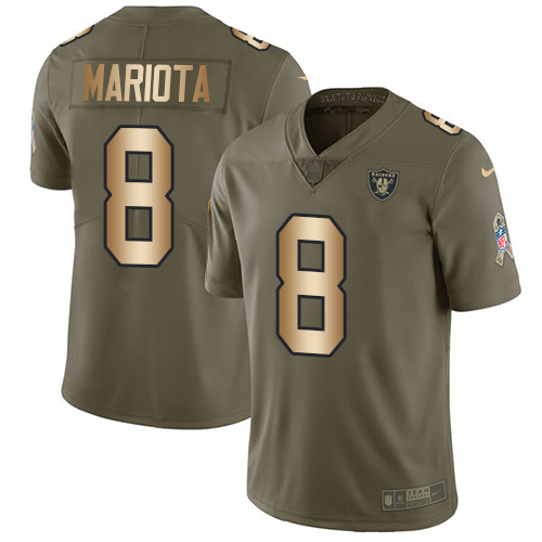 Official O R Raiders NFL #8 Marcus Mariota Team Color Limited Jersey