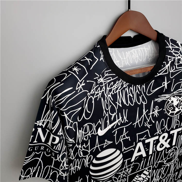 Club America Soccer Jersey 21-22 Black Football Shirt - Official