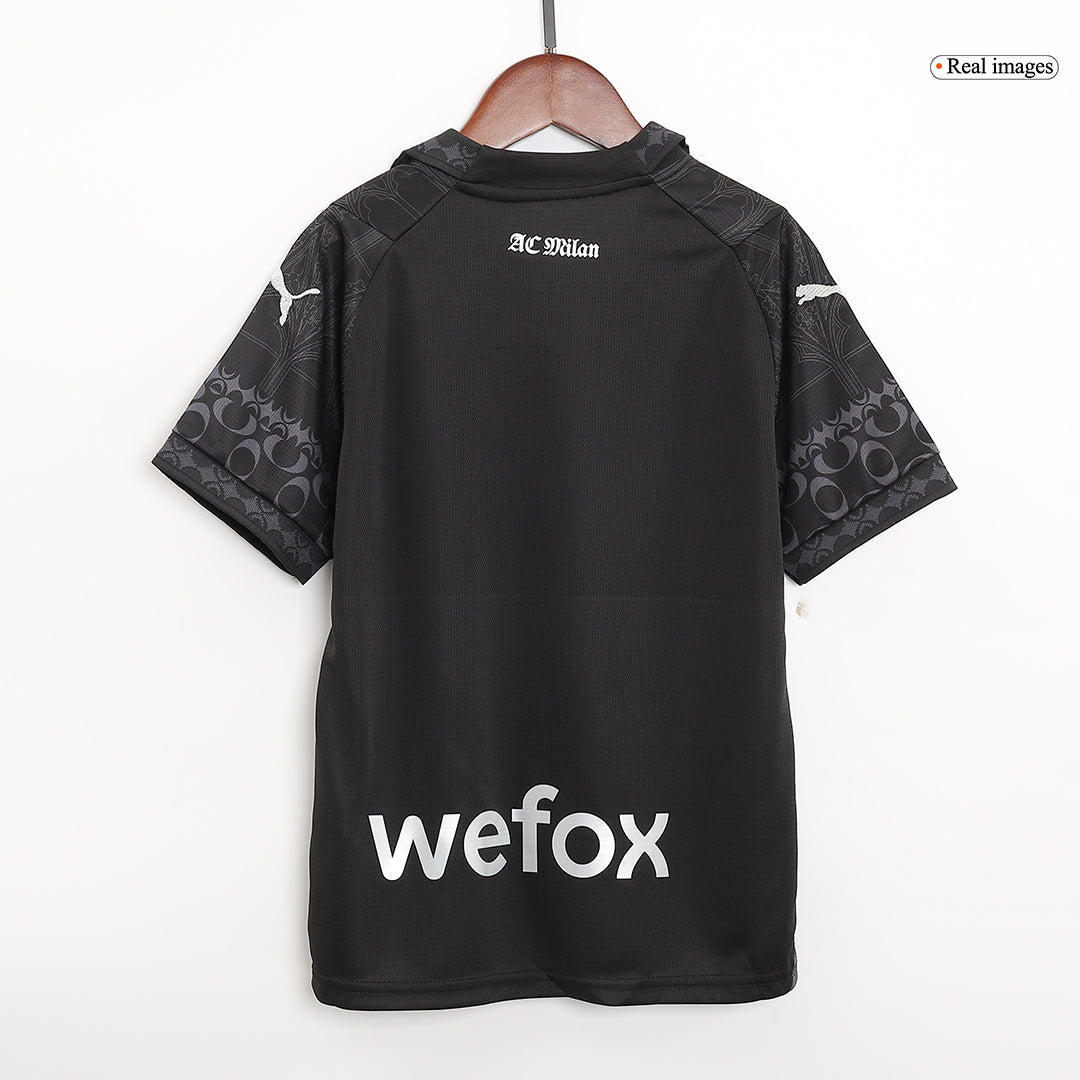 Kid's AC Milan x Pleasures Fourth Away Soccer Jersey Kit(Jersey+Shorts