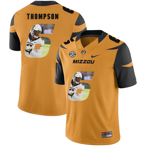 breathable Men's None Khmari Thompson #6 Gold 2024 Football Jersey