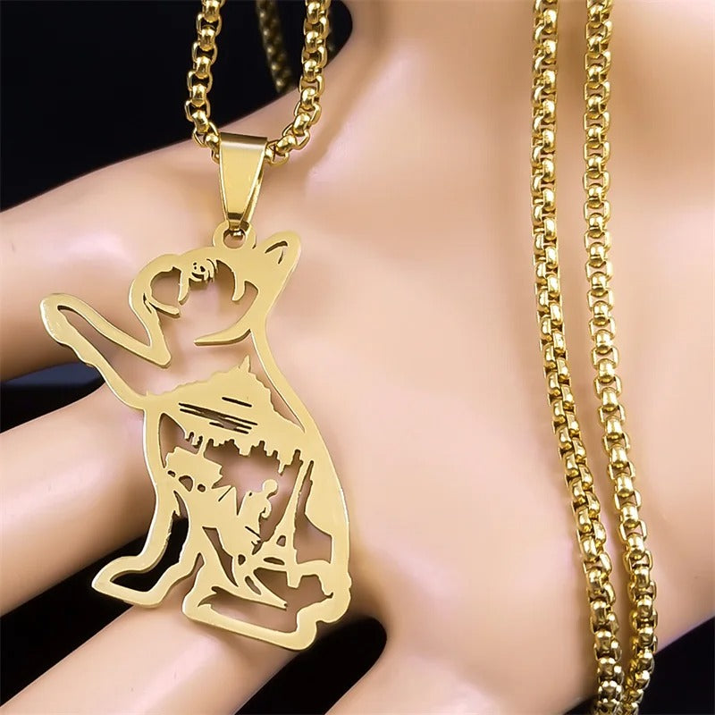 French Bulldog Barklux French Bulldog Necklace Gold – Stylish Dog Charm Durable Dog Item