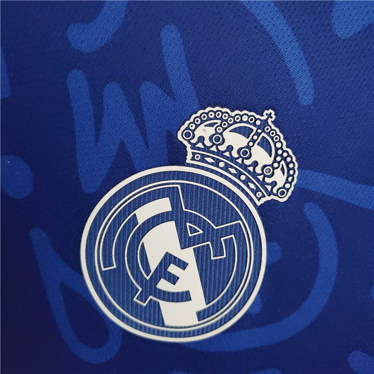 Official Real Madrid 21-22 Away Blue Soccer Jersey Football Shirt
