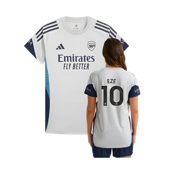 Arsenal 2025-2026 Home Soccer Jersey (Grey Two) - Womens (Eze 10) (...