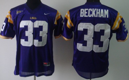 Men's LSU LA Tigers Purple 2024 college football Odell Beckham #33