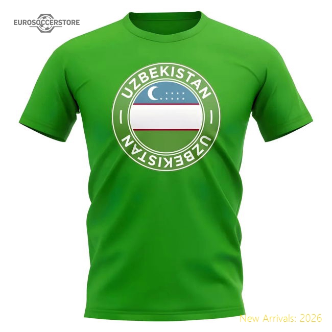Exceptional Uzbekistan Football Badge T-shirt (green) - Supporter Edition