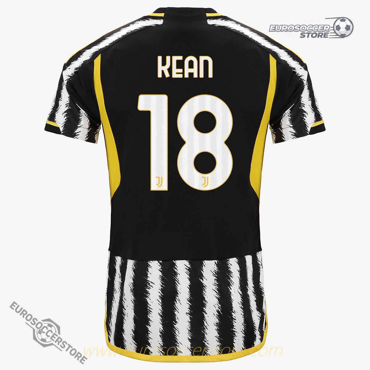 Juventus' KEAN 18 Home Jersey for the 23-24 Season