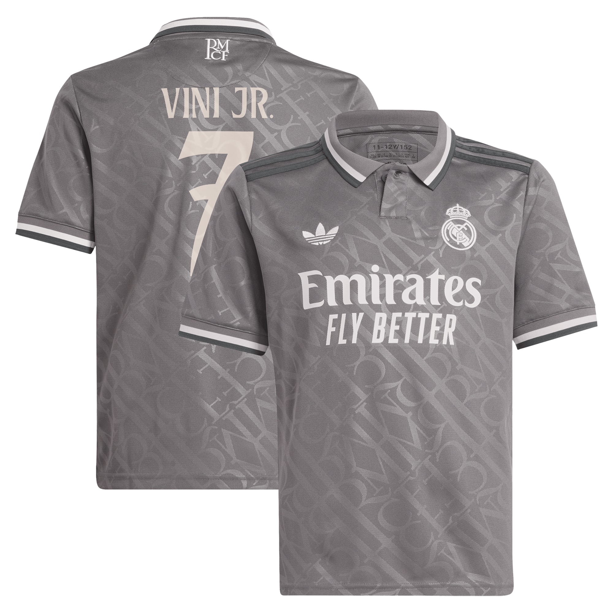 [SJH] Vini Jr. Real Madrid Originals 2024/25 Third Replica Player Jersey - Charcoal