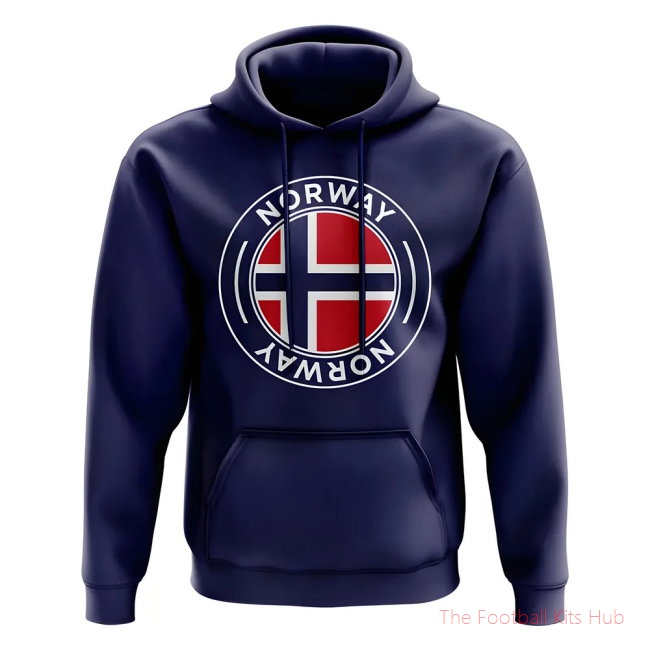 Men Norway Football Badge Hoodie (Navy)