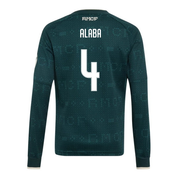 [JED] 2026 2027 Real Madrid Long Sleeve Shirt Away Apparel (Kids) (Alaba 4)