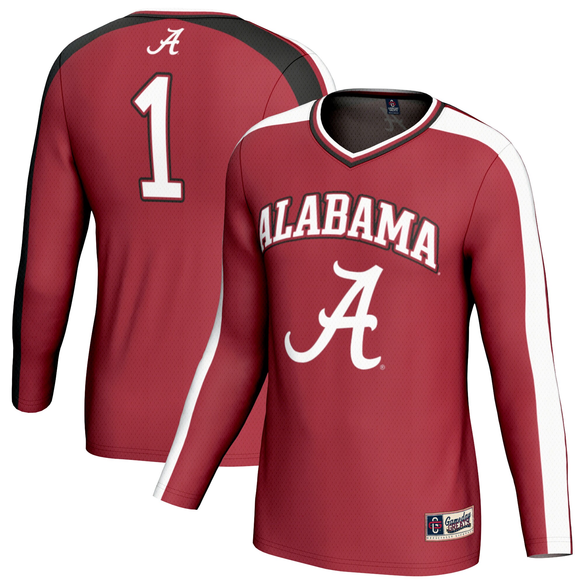 [NJP] Alabama Crimson Tide GameDay Greats Unisex #1 Lightweight Volleyball Fashion Jersey - Crimson