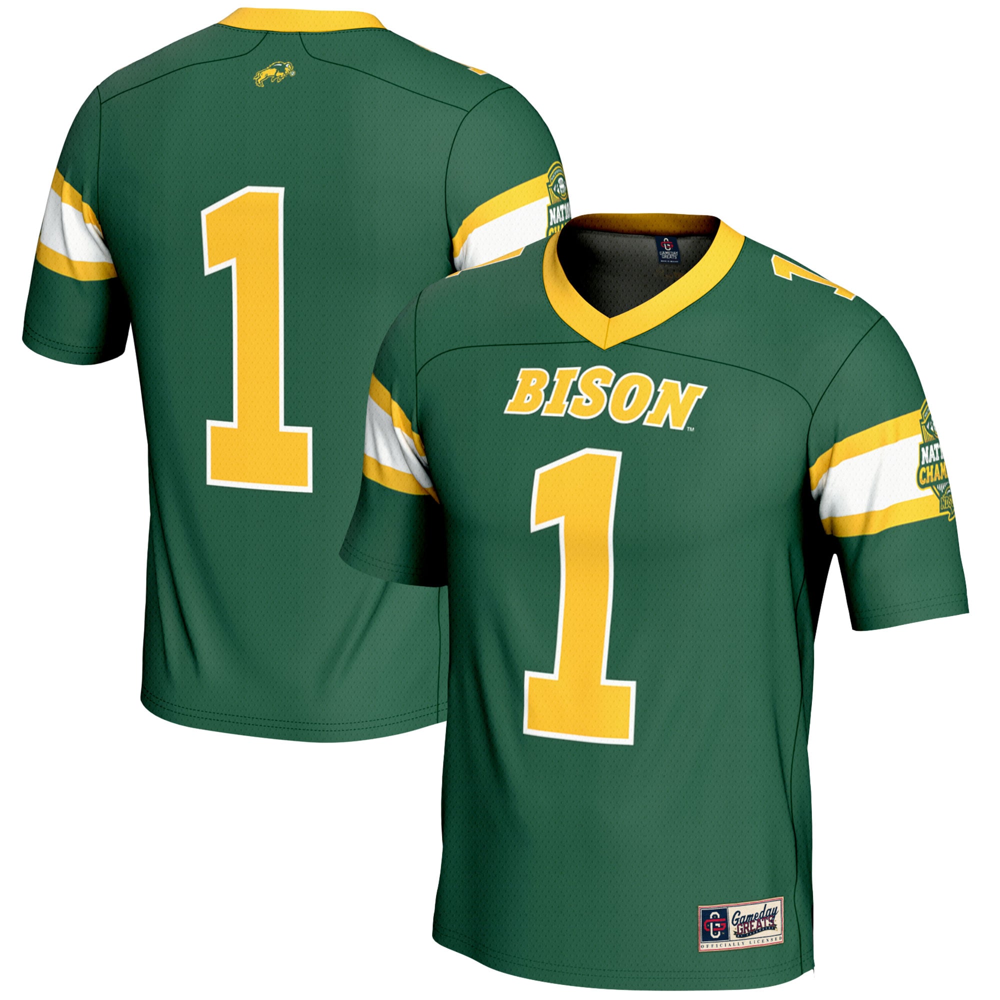 #1 NDSU Bison GameDay Greats Unisex 2024 NCAA FCS Football National Champions Lightweight Fashion 2026/2027 Football Jersey - Green