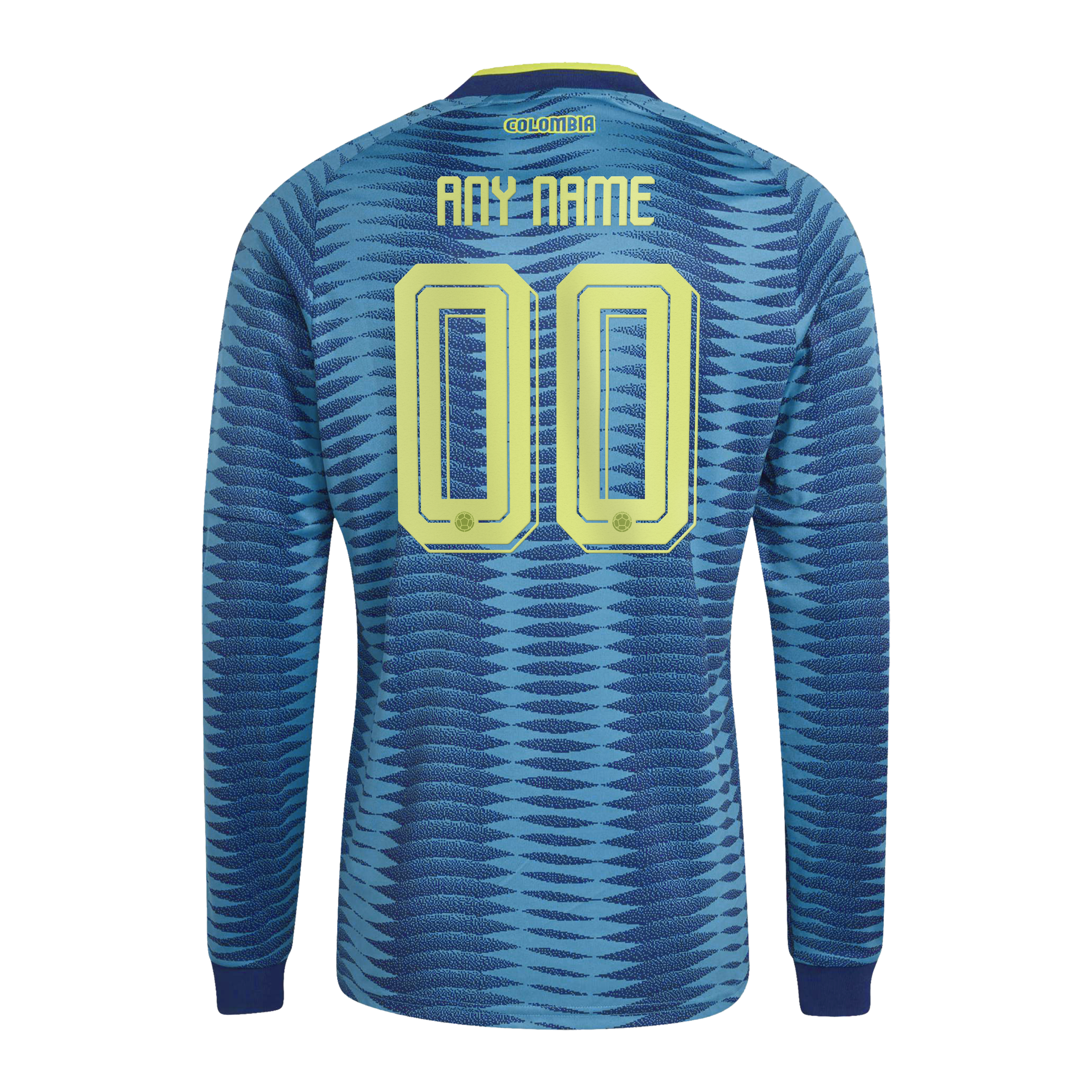 [LK] Colombia National Team 2026 Away Replica Long Sleeve Custom Jersey - Turquoise