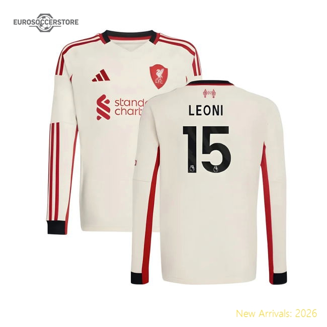 2025-2026 Liverpool Away Long Sleeve Shirt (Kids) (Leoni 15)