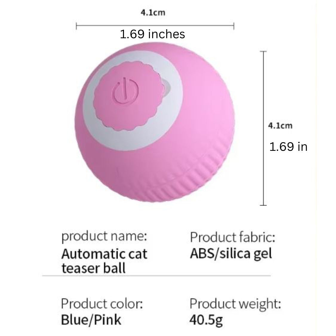Interactive Pet Ball - Frenchie Teaser Automatic Rolling Toy for Endless Fun