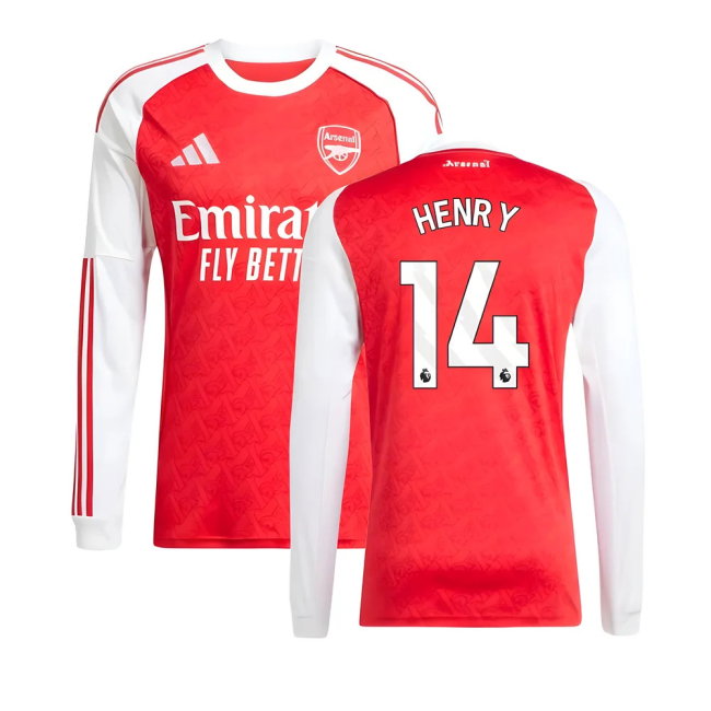 2025-2026 Arsenal Long Sleeve Home Shirt (Henry 14)
