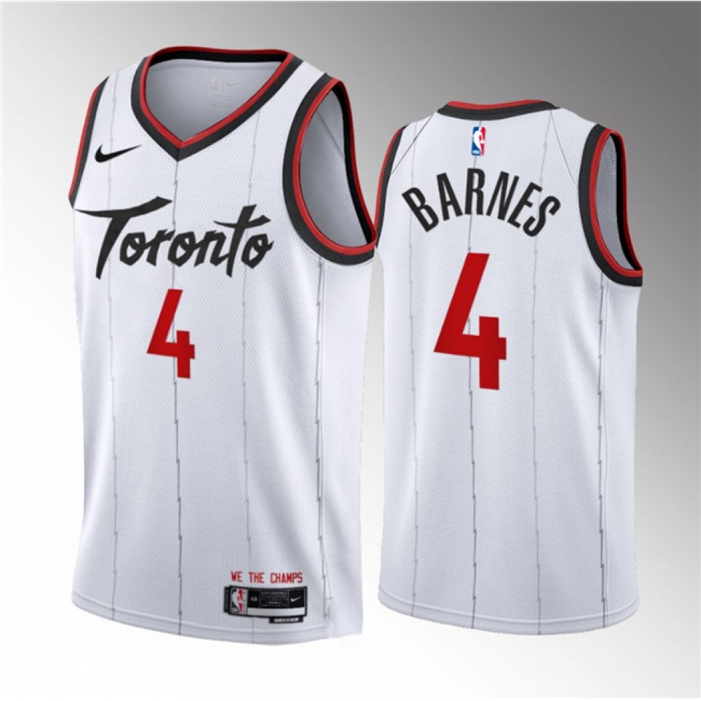 Cost-Effective Men's Toronto Raptors #4 Scottie White Basketball Jersey