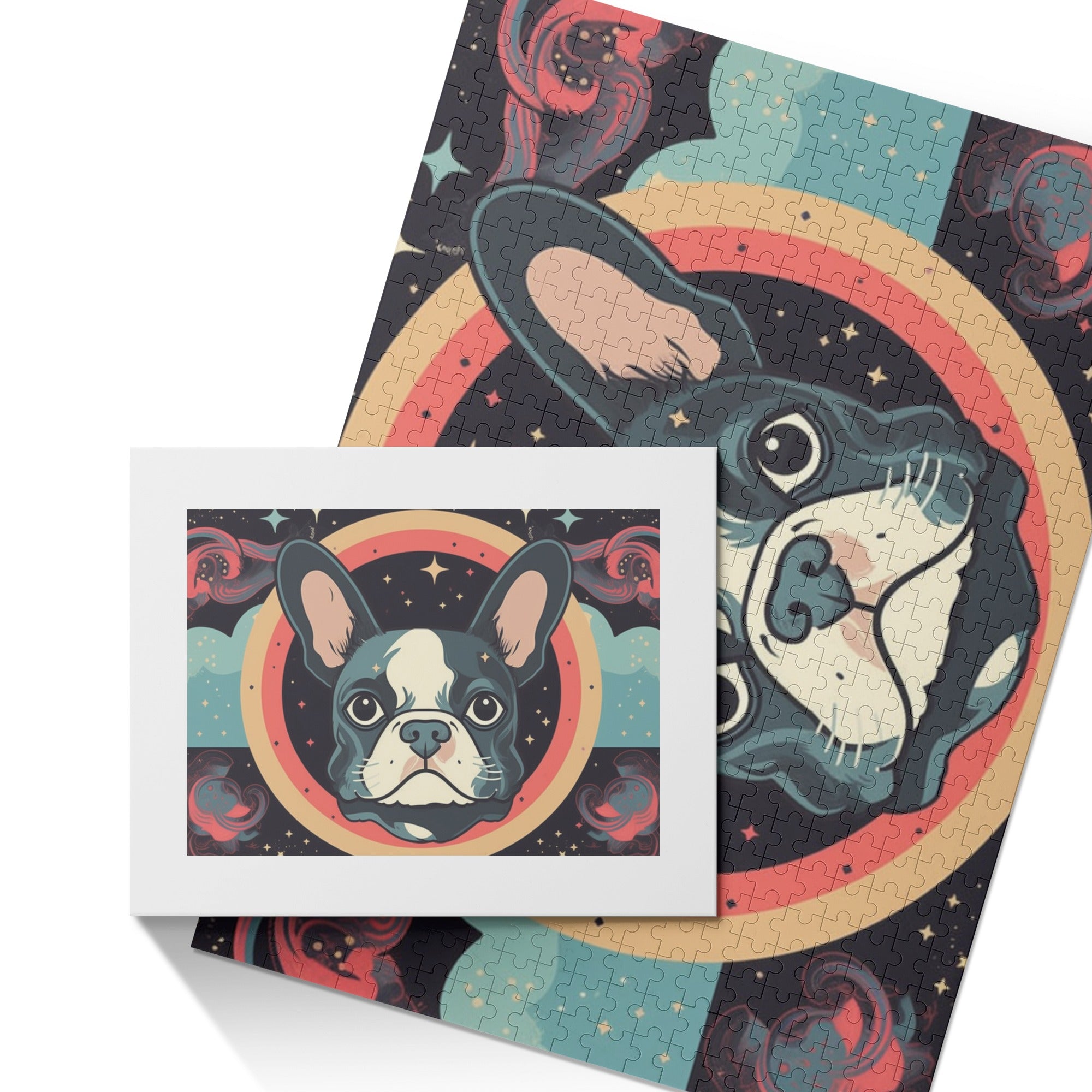 Jax - French Bulldog 500-piece Wooden Puzzle Winter Wear