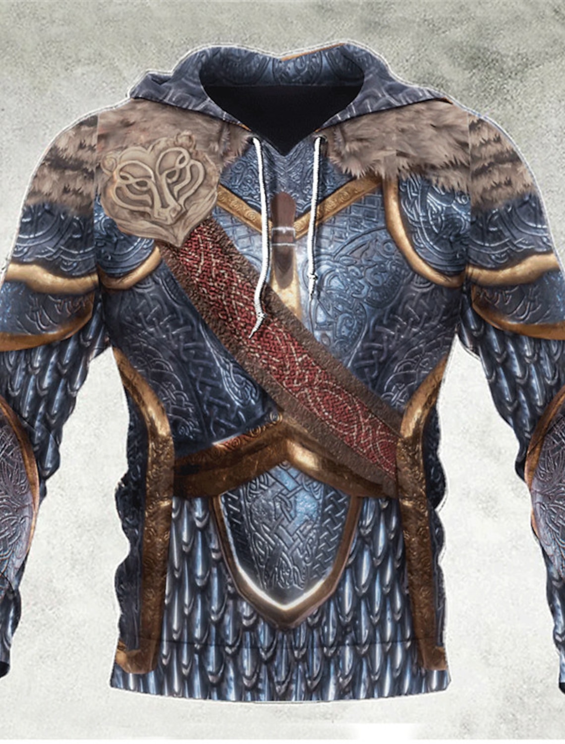 Men's Graphic Armor Viking Hoodie Hoodies Sweatshirt Sportswear Casual