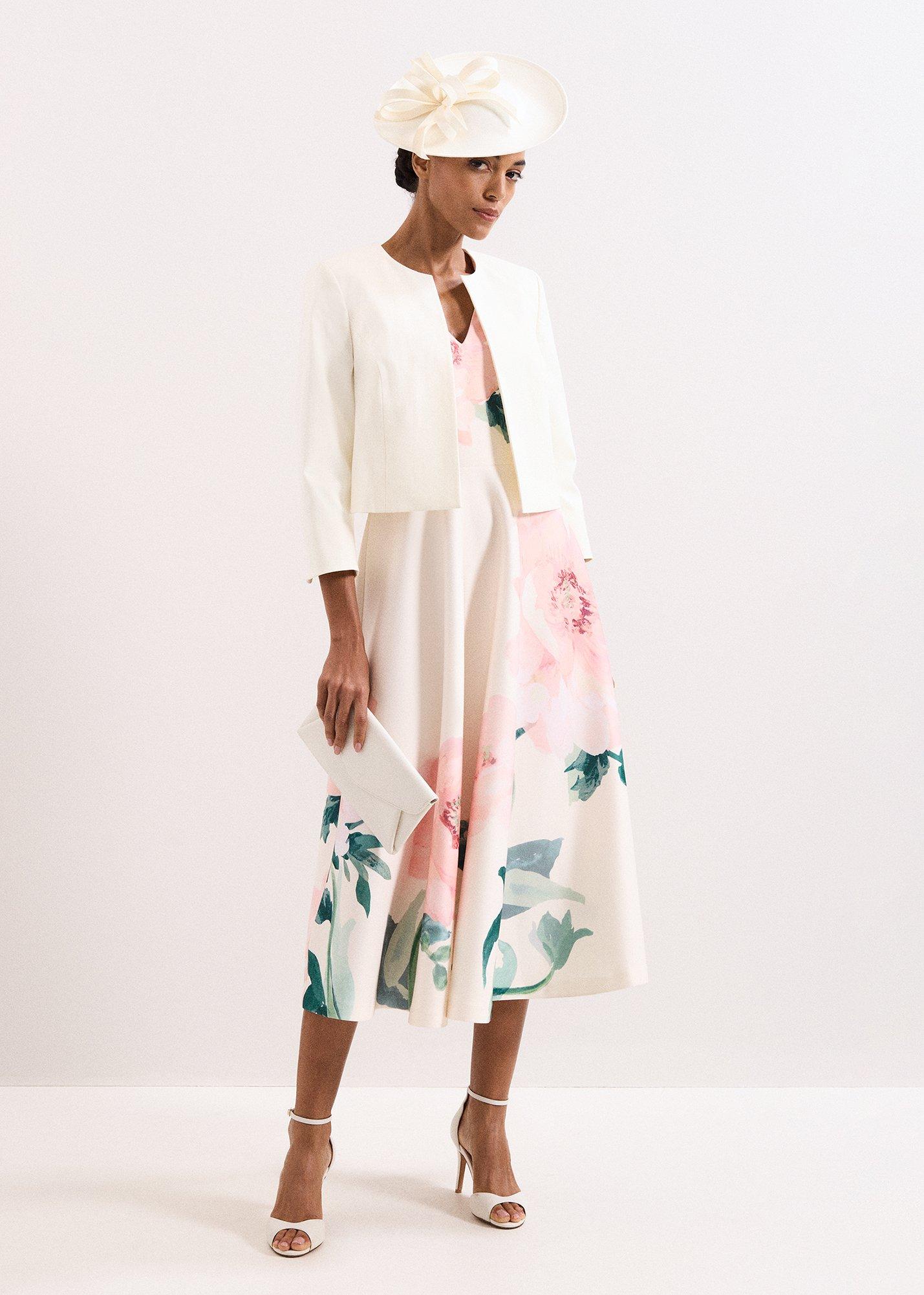 Rakhi Scuba Floral Printed Midi Dress