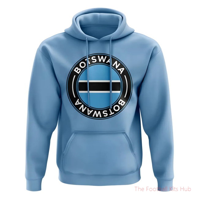 Men Botswana Football Badge Hoodie (Sky)