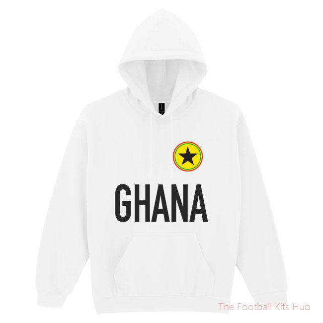Ghana National Team Text Hoodie (White)