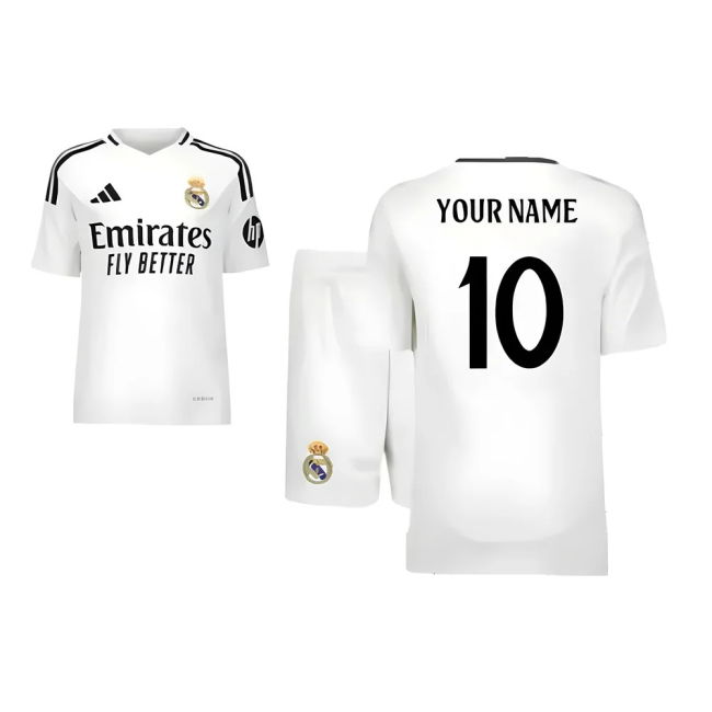 2024-2025 Real Madrid Home Youth Kit (Your Name) - Match Day Ready ...