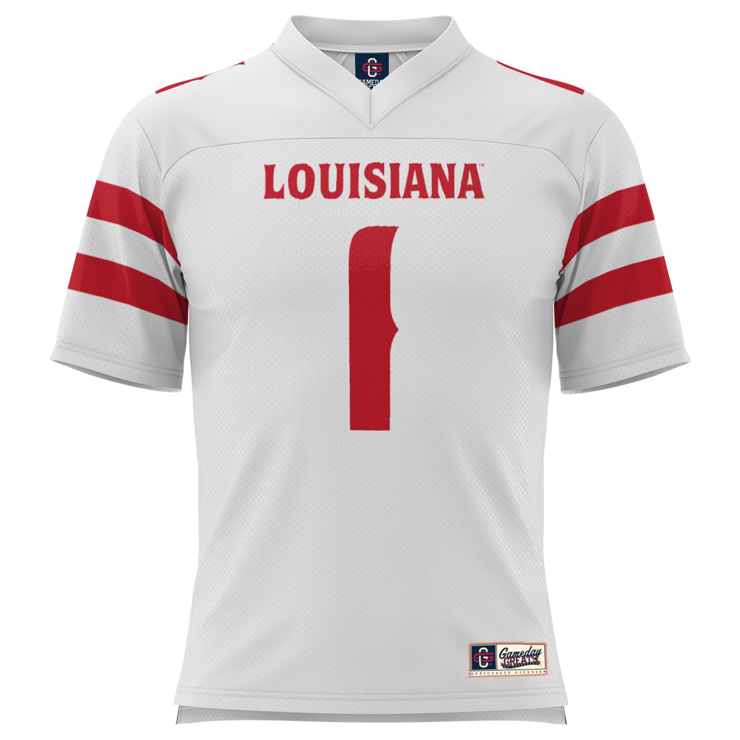 Youth #1 White Louisiana Ragin' Cajuns Football Jersey