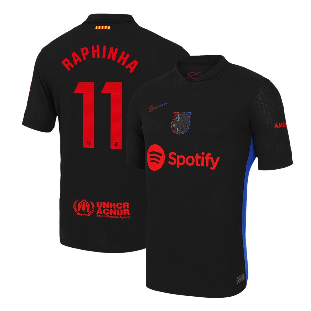 Player Version RAPHINHA #11 Barcelona Away Soccer Jersey 2024/25Authen