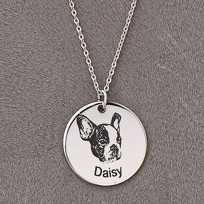 Custom Frenchie Necklace with image