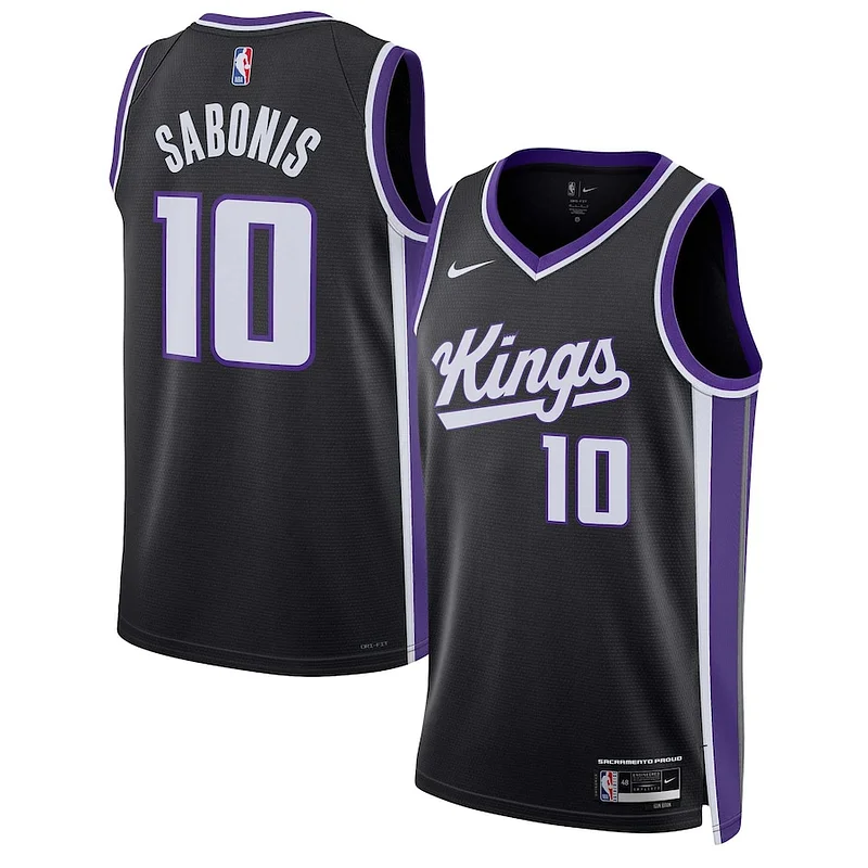 Domantas Sabonis SAC Swingman Jersey - fashionable top-tier - Black