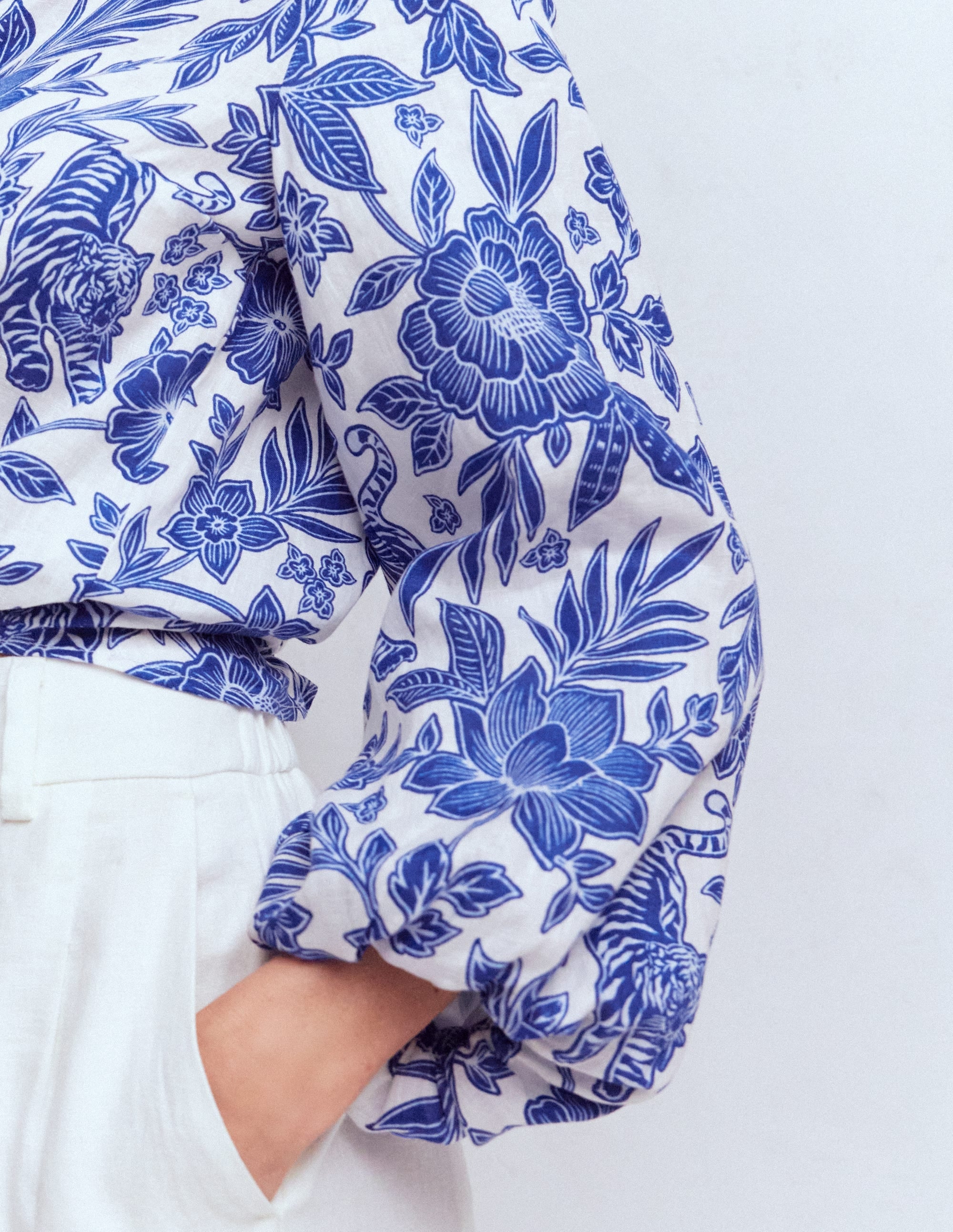 Puff Sleeve Linen Shirt