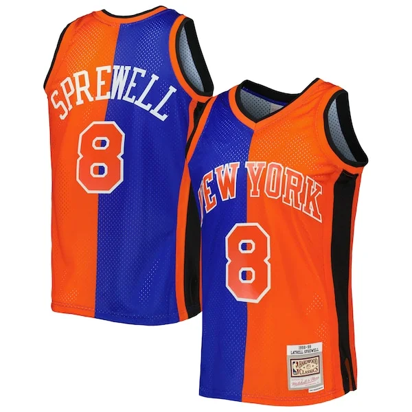 Latrell Sprewell NYK Swingman Jersey - modern genuine - Blue