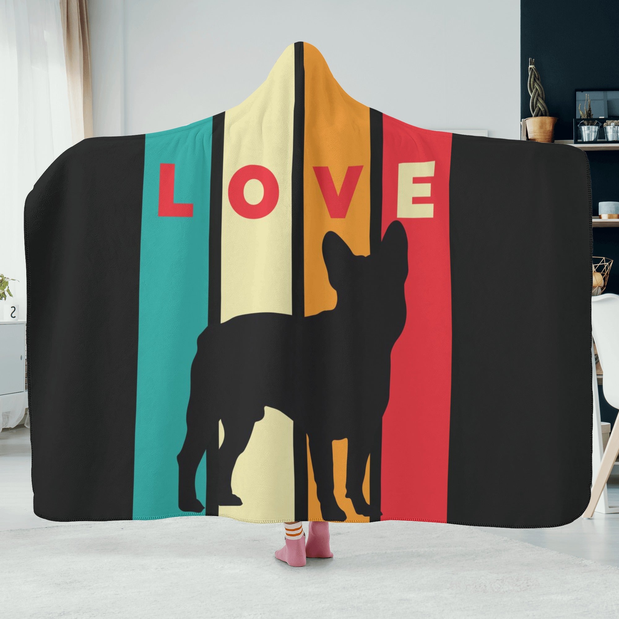 Jax - Bulldog Inspired Hooded Blanket Casual Wear | Stylish Look