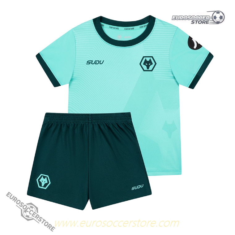 Wolverhampton Wanderers Kids' Away Football Jersey Kit for the 25-26 Season
